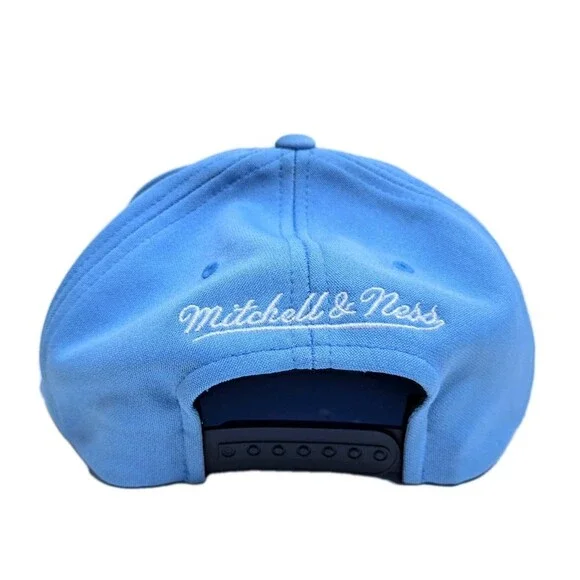 Mitchell Ness Blue NBA Chicago Bulls Snapback Hat Wool Blend Ice White - Picture 3 of 7